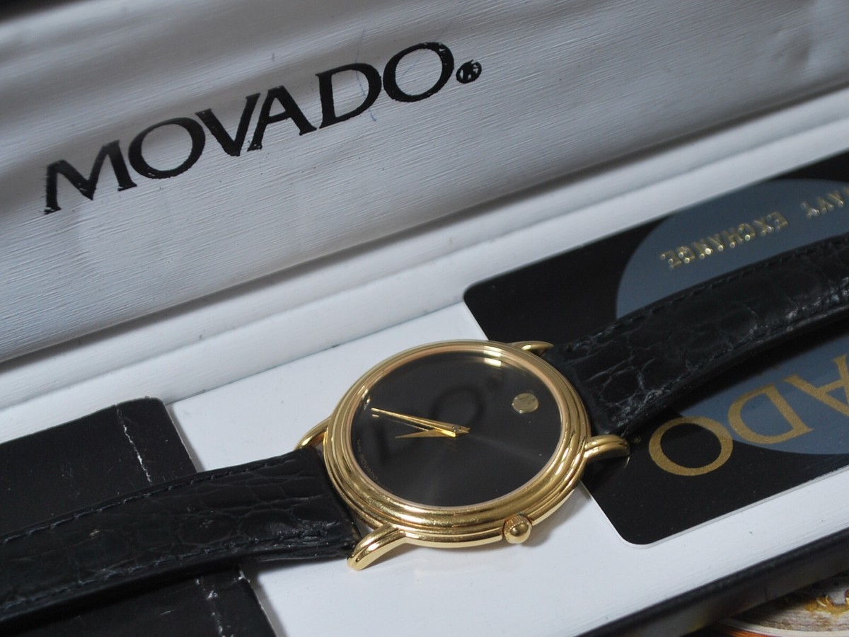 Nice Classic MOVADO Museum 18KGP Quartz Men's Watch w/Box