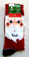 SANTA CLAUS Crew Socks Shoe Size 6-12