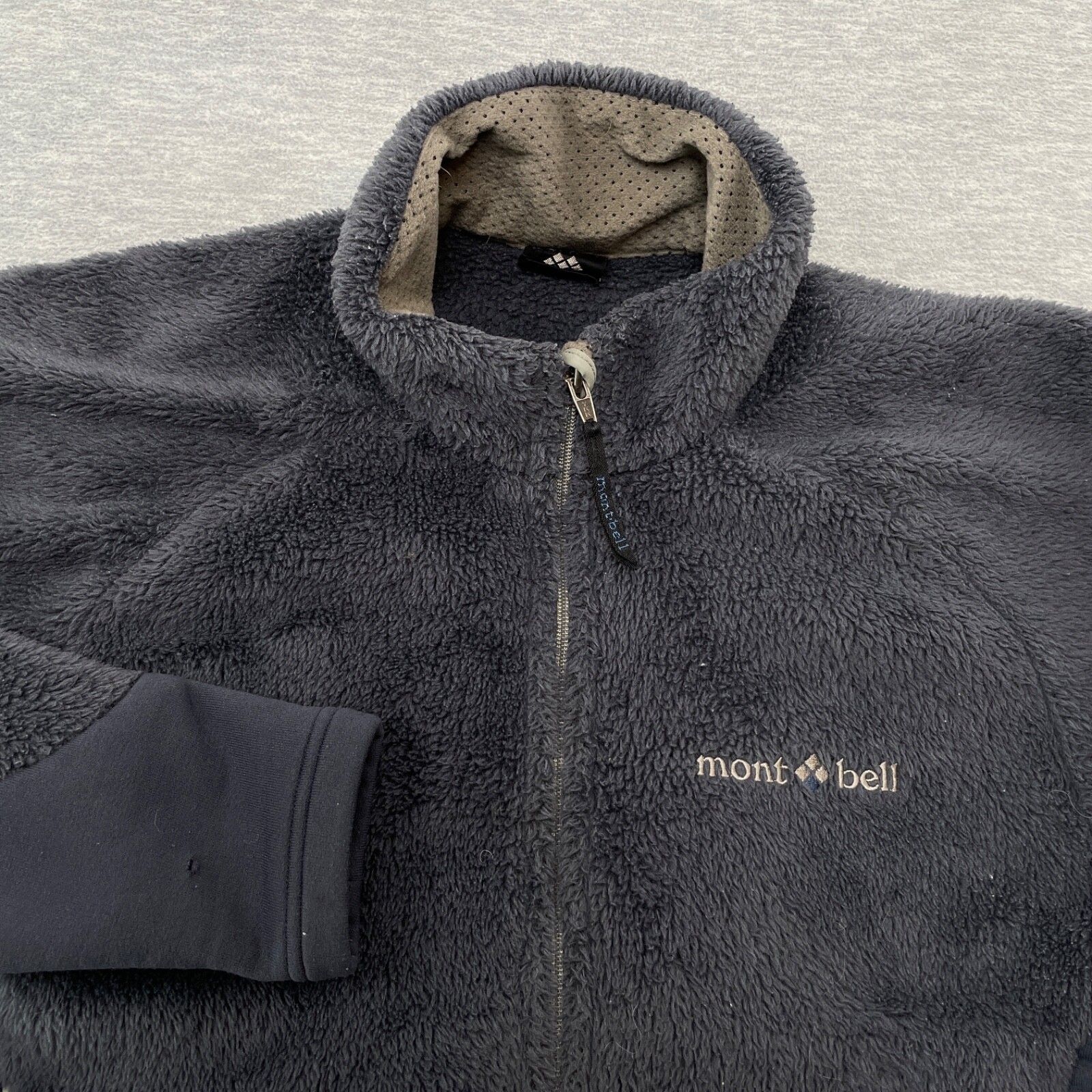 Montbell Jacket Women XS Blue Fleece High Pile Clima Air Hiking Outdoor Japan