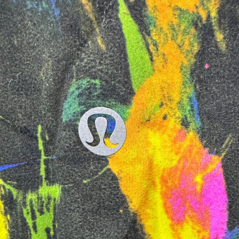 Leggings ajustados Lululemon Wunder Train tiro alto 14 Undertone negros multi neón Foto 4 de 4