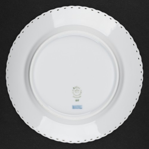 Set of 4x 6 ⅞" Bread Plates, 1st Q White Full Lace Royal Copenhagen - Picture 3 of 6
