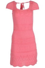 LOVESHACKFANCY CROCHET KNIT MINI DRESS MEDIUM