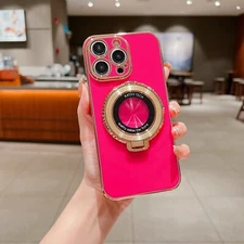 For iPhone 16 Pro Max 15 14 13 12 Shockproof TPU Soft Phone Case With Kickstand