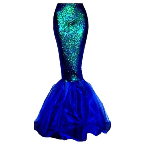 Adult Womens Lady Mermaid Tail Full Skirt Party Maxi Fancy Dress Cosplay Costume - Picture 5 of 13