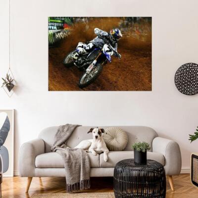 527285 JAMES STEWART Honda Yamaha SX/MX Motocross 36x24 WALL PRINT