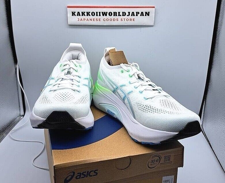 ASICS Men's Running Shoes GEL-KAYANO 31 White/Bright Cyan ASICS Men's Running Shoes GEL-KAYANO 31 White/Bright Cyan