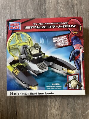 Mega Bloks 91338 - The Amazing Spider-Man Eidechse Abwasser Speeder Neu Versiegelte Box