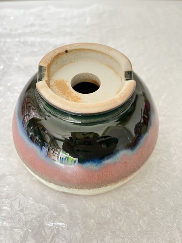 Brand New Hand made Clay Enamel Glazed Succulent Pot/planter With Drainage #441 - Picture 5 of 9