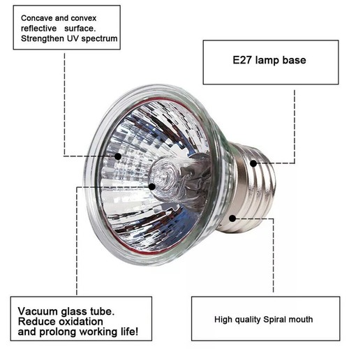 8PCS 25W Reptile Lamp UVA+UVB 3.0 Pet Heat Lamp Turtle Grow Basking Light Bulb - Picture 15 of 19