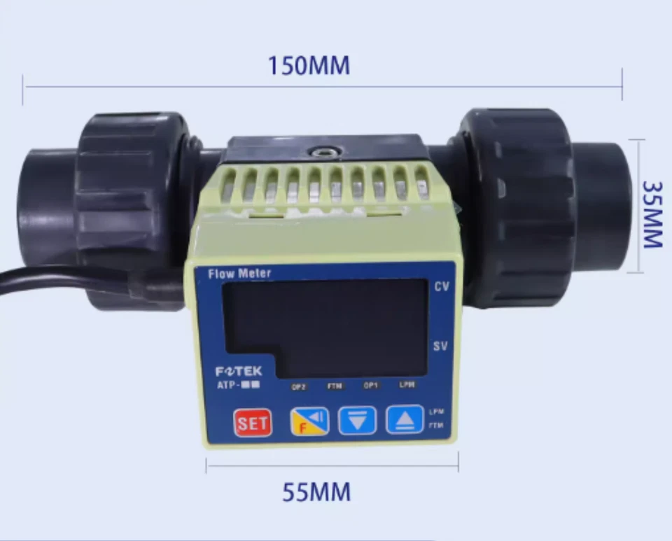 1PC New Fotek ATP-20-RS-PVC-JIS-EPDM Paddle Wheel Flow Meter Brand Free Ship - Image 3 of 3