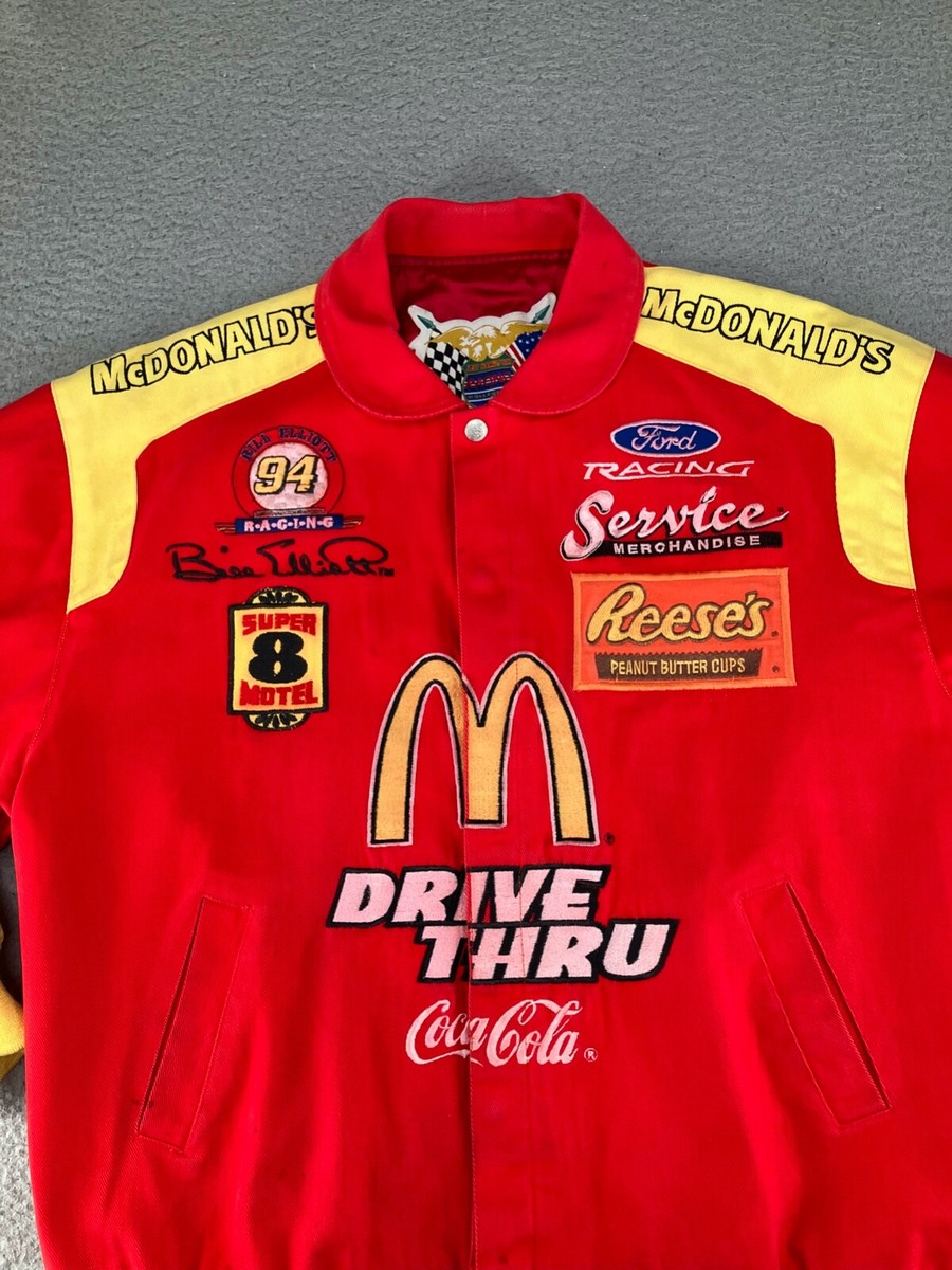 VTG 90's BILL ELLIOTT #94 McDONALD'S JEFF HAMILTON RACING LEATHER