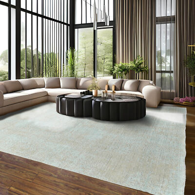 LoomBloom Light Blue Handmade Transitional Wool Oriental Area Rug 8' x 9' 11''