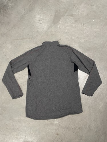Ladies Nike Running Dri Fit 1/4 Zip Pullover Jacket Top Sz M Medium Grey Orange - Picture 2 of 18