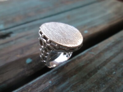 Paola Valentini Sterlingsilber Ring mit Pinseloptik Italien Größe 6,5 signiert PV