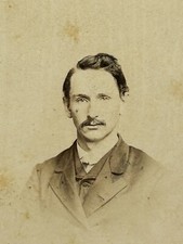 Antique Photo CDV Handsome Man Mustache New York City NY