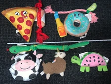 Squeaky Dog Toy Lot Of 8 (D)