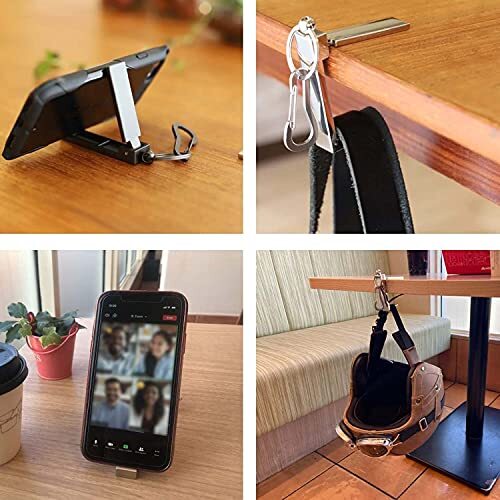 MEIRRAI Porte Sac à Main Table, Accroche Sac a Main pour Table, Support