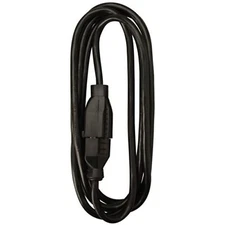 Master Electrician 02210ME 15-Feet Round Vinyl Extension Cord, Black (2-Prong)