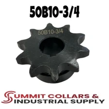 #50 Roller Chain Sprocket B Type 3/4" Bore 10 Tooth 50B10-3/4