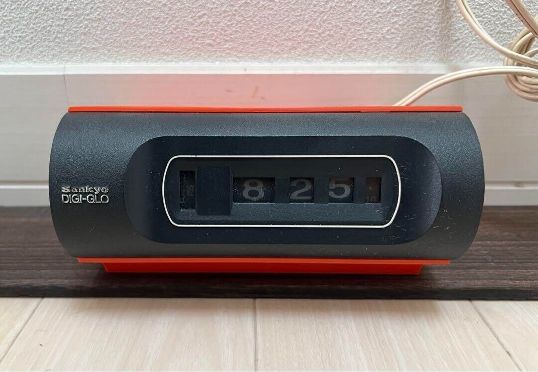 SANKYO Digital Flip Clock DIGI-GLO #423 Orange 100V 50Hz SANKYO Digital Flip Clock DIGI-GLO #423 Orange 100V 50Hz