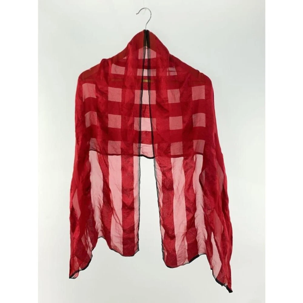 Christian Dior foulard soie 66x19 pouces soie rouge 04912a