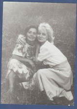 Beautiful Girls cuddling in nature Soviet Vintage Photo USSR
