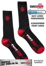 4 PAIRS TUFFSTUFF EXTREME WORK SOCKS,COOLMAX SOCKS, WORK BOOT SOCKS,COOL,FORT