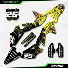 Yellow Spark Racing Graphic Kit fits 17-20 Kawasaki Kxf250 KX250f kxf 250 Decal