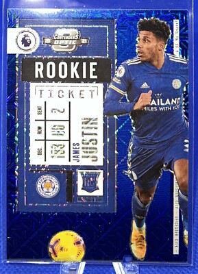 James Justin 2020-21 Contenders Optic Rookie Ticket Color Match Blue Mojo /16