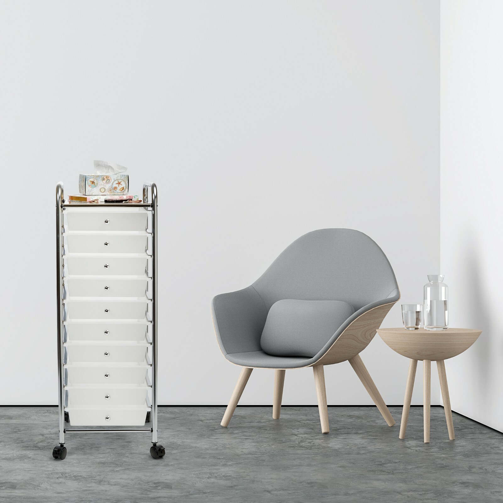 SEVILLE CLASSICS 10DRAWER ORGANIZER CART eBay