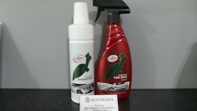 TURTLE WAX ESSENTIAL CAR SHAMPOO & TURTLE WAX ESSENTIAL CAR WAX SPRAY 