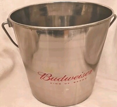 Budweiser The King Of Beers Eiskübel Edelstahl Budweiser groß sehr guter Zustand ansehen 