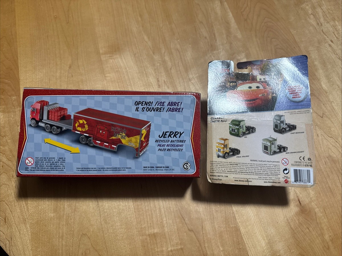 MATTEL DISNEY DELUXE PIXAR CARS JERRY RECYCLED BATTERIES SET OF