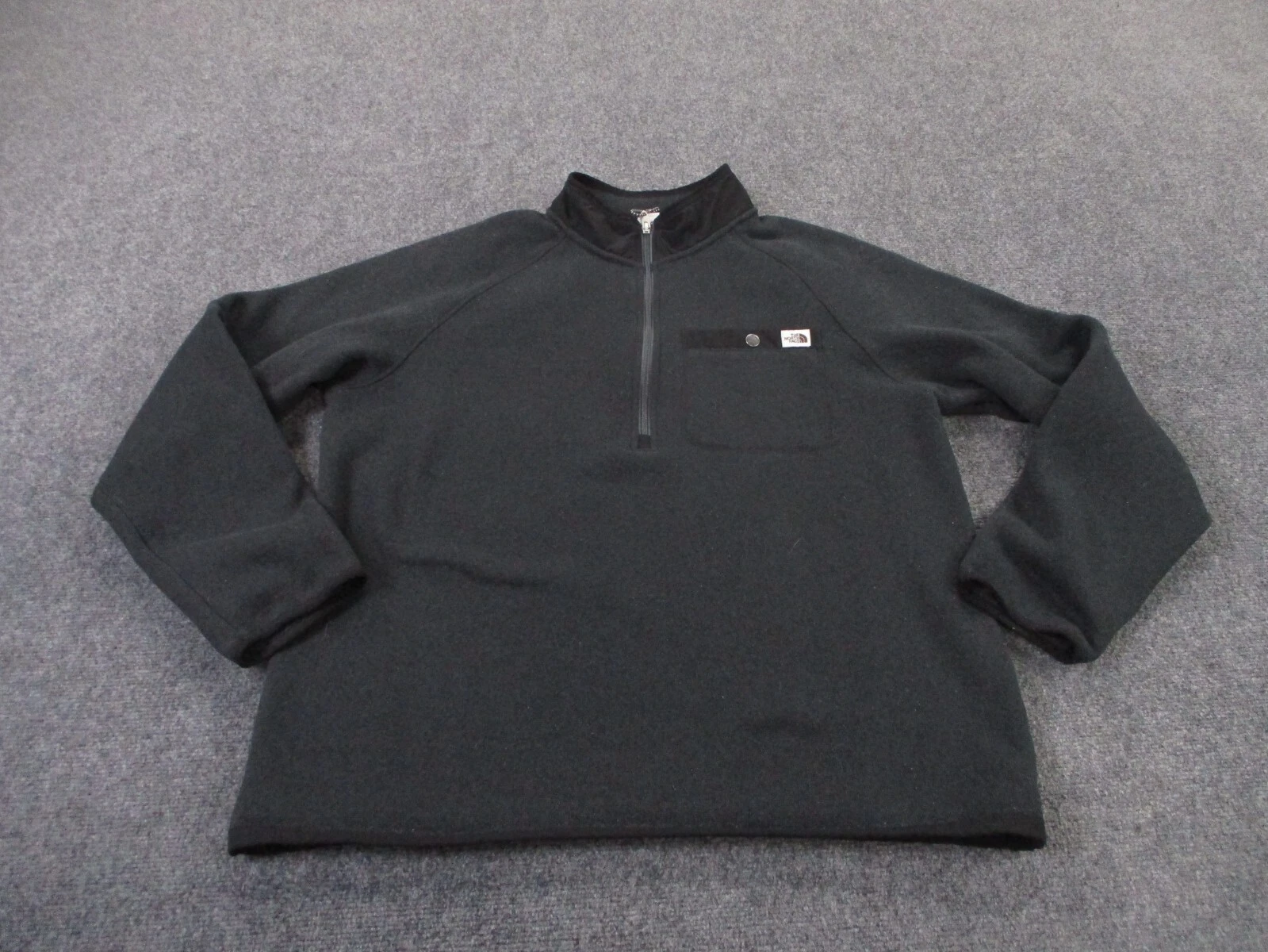 North Face Jacket Mens XL Gray Fleece Logo Outdoors Hiking Sweater Work Adult