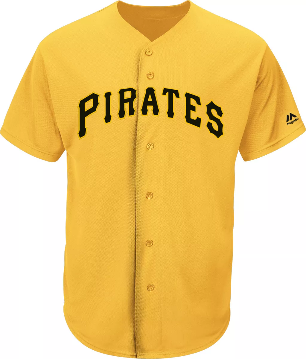 Majestic MLB Pittsburgh Pirates Baseball Replica Jersey In Black