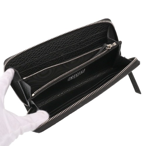MAISON MARGIELA Wallet Unisex Round Zip Embossed Leather S56UI0110 P4455 Black - Picture 3 of 7