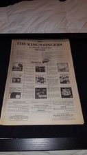 The King's Singers Rare Original 1980 Tour Promo Poster Ad Framed!