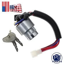 Ignition Switch Ignition Lock with Two Keys For Kubota Tractor L2600DT L2600F