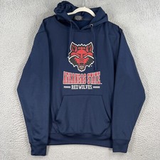 Arkansas State Red Wolves Hoodie MENS Medium Navy Blue Pullover Sweatshirt ASU