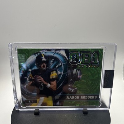 Wild Card 2024 QB1 The Clock Aaron Rodgers OCW-GN-AR 1/4 NFL