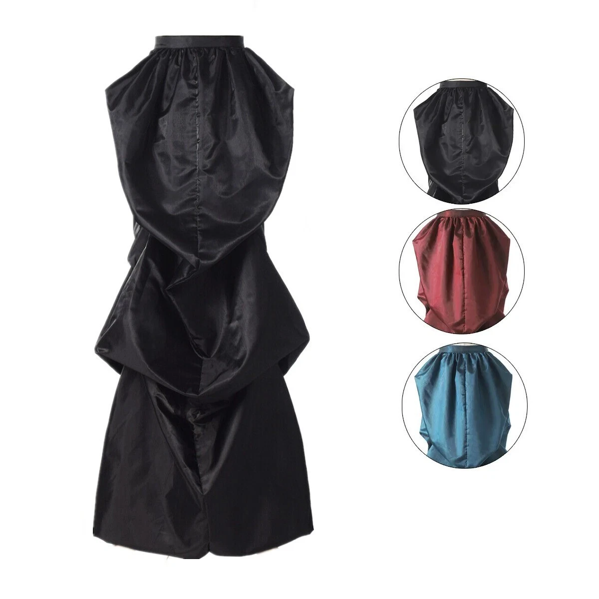 Mujeres Victoriano Pettiskirt Steampunk Bustle Sobrefalda Desmontable Tren Falda