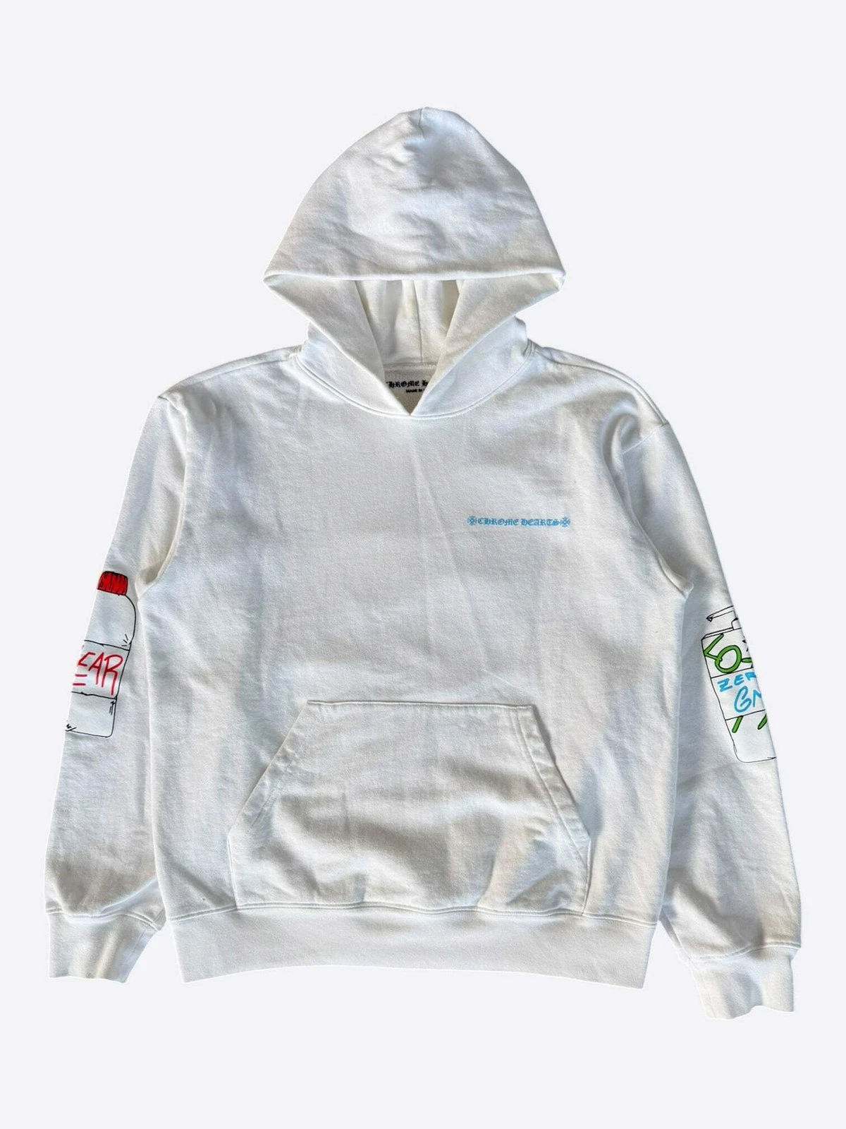 Chrome Hearts Matty Boy White Retro-Cycle Hoodie