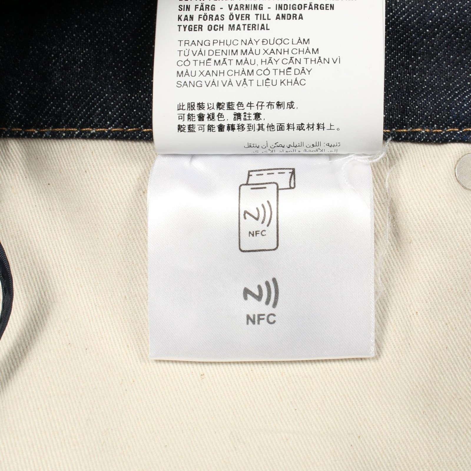 PRADA Triangle Logo Denim skirt cotton Navy #40 Used Women thumbnail 6