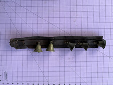 5 Antique Jingle Bells Old Leather Strap Free Shipping in USA