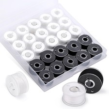 Sewing Thread Kit, 25 Pcs Bobbins for Sewing Machine, Embroidery Bobbin Threa...