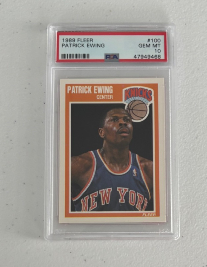 1989 FLEER BASKETBALL #100 PATRICK EWING PSA GEM MINT 10