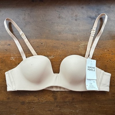 Simone Perele Women's Beige Molded Underwire Bra Multi Straps 32a NWT $45
