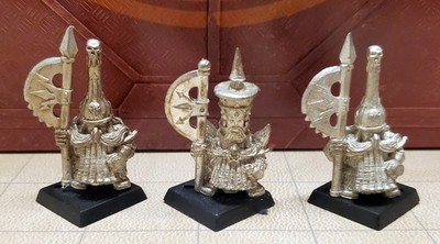 Warhammer Fantasy 3x Chaos Dwarf Warriors w/ Axes Oldhammer OOP Metal