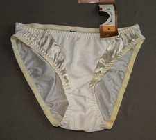 90s Playtex Secrets Second Skin Panties Size 6 White Shiny Satin Hi-Leg Vtg NWT