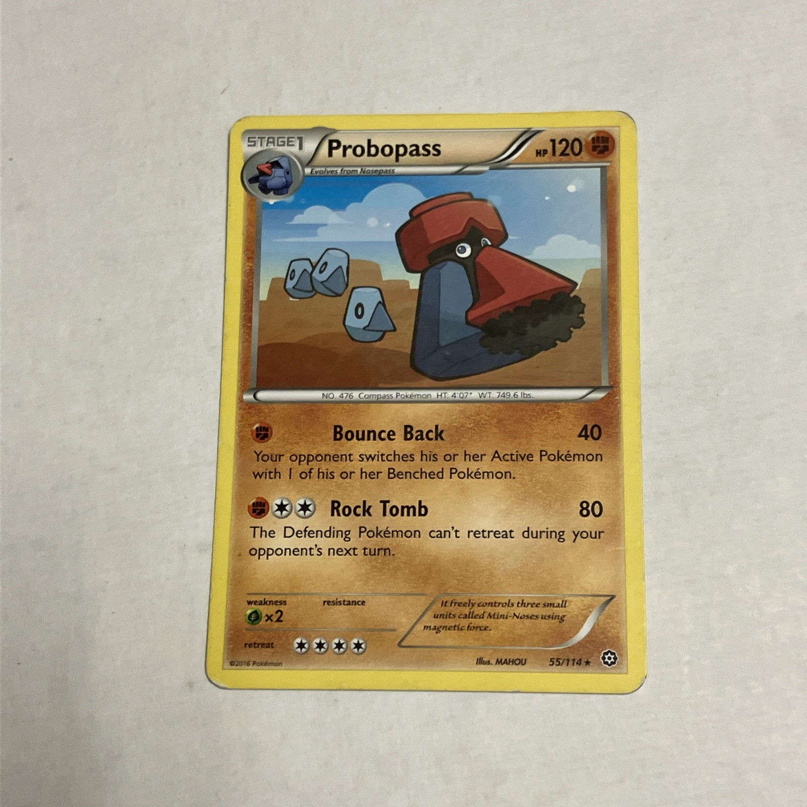 Pokemon TCG Probopass 55/114 XY Steam Siege Rare Non Holo Regular Card